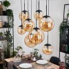 Gastor Suspension, Boule lumineuse, Suspension Ambre, 8 lumières