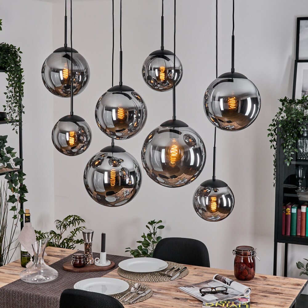 Gastor Suspension, Boule lumineuse, Suspension Fumé, 8 lumières main product photo