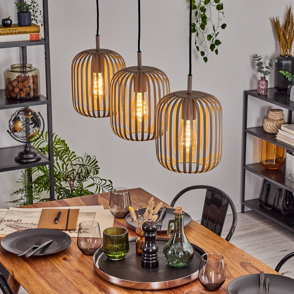 Bystrup Suspension, Suspension Beige, Sable, 3 lumières main product photo