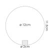 Abat-jour en verre  Chehalis Verre de rechange 12 cm Fumé