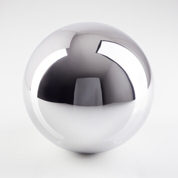 Abat-jour en verre  Gastor Verre de rechange, pièce de rechange 15 cm Chrome, Fumé
