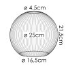 Koyoto Verre de rechange, pièce de rechange 25 cm Cuivré, Rouge