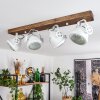 Plafonnier Herford Bois foncé, 4 lumières