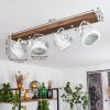 Plafonnier Herford Bois foncé, 4 lumières