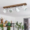 Plafonnier Herford Bois foncé, 4 lumières