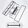 Suspension Flambeau Noir, 4 lumières