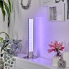 Lampe de table Flaut LED Nickel mat, 1 lumière, Télécommandes, Changeur de couleurs