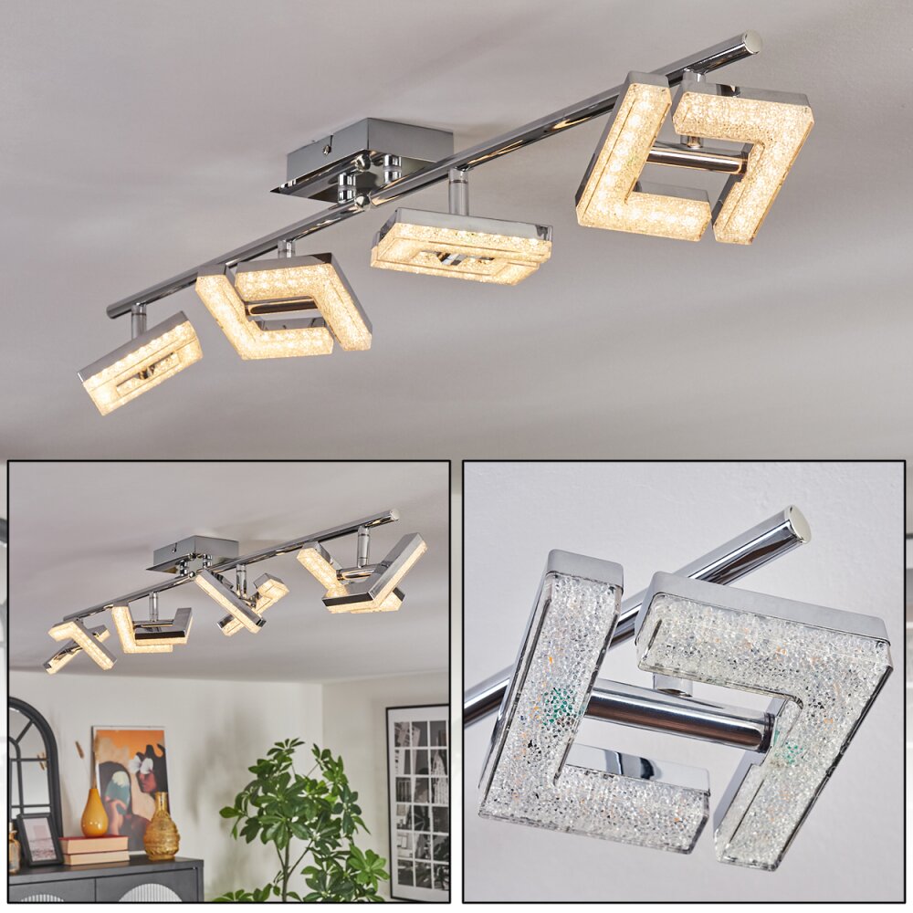 Madel Plafonnier, Spot de plafond Chrome, Nickel mat, 4 lumières main product photo
