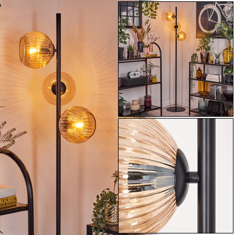 Koyoto Lampadaire Ambre, 3 lumières main product photo