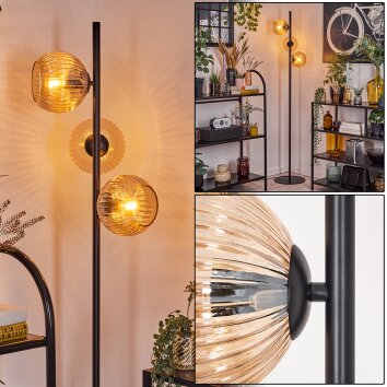 Koyoto Lampadaire Ambre, 3 lumières