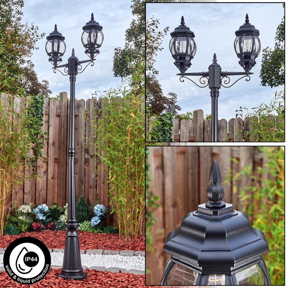 Lentua Réverbère, Eclairage de chemin Noir, 2 lumières main product photo