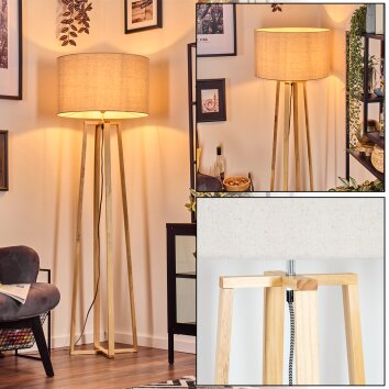Flemming Lampadaire Écru, 1 lumière Flemming Lampadaire Écru, 1 lumière