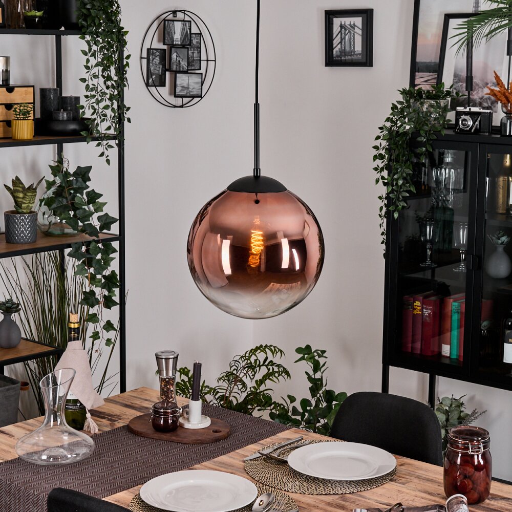 Gastor Suspension, Boule lumineuse, Suspension 30 cm Clair, Cuivré, 1 lumière main product photo