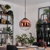 Gastor Suspension, Boule lumineuse, Suspension 30 cm Clair, Cuivré, 1 lumière