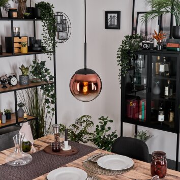 Gastor Suspension, Boule lumineuse, Suspension Clair, Cuivré, 1 lumière Gastor Suspension, Boule lumineuse, Suspension Clair, Cuivré, 1 lumière