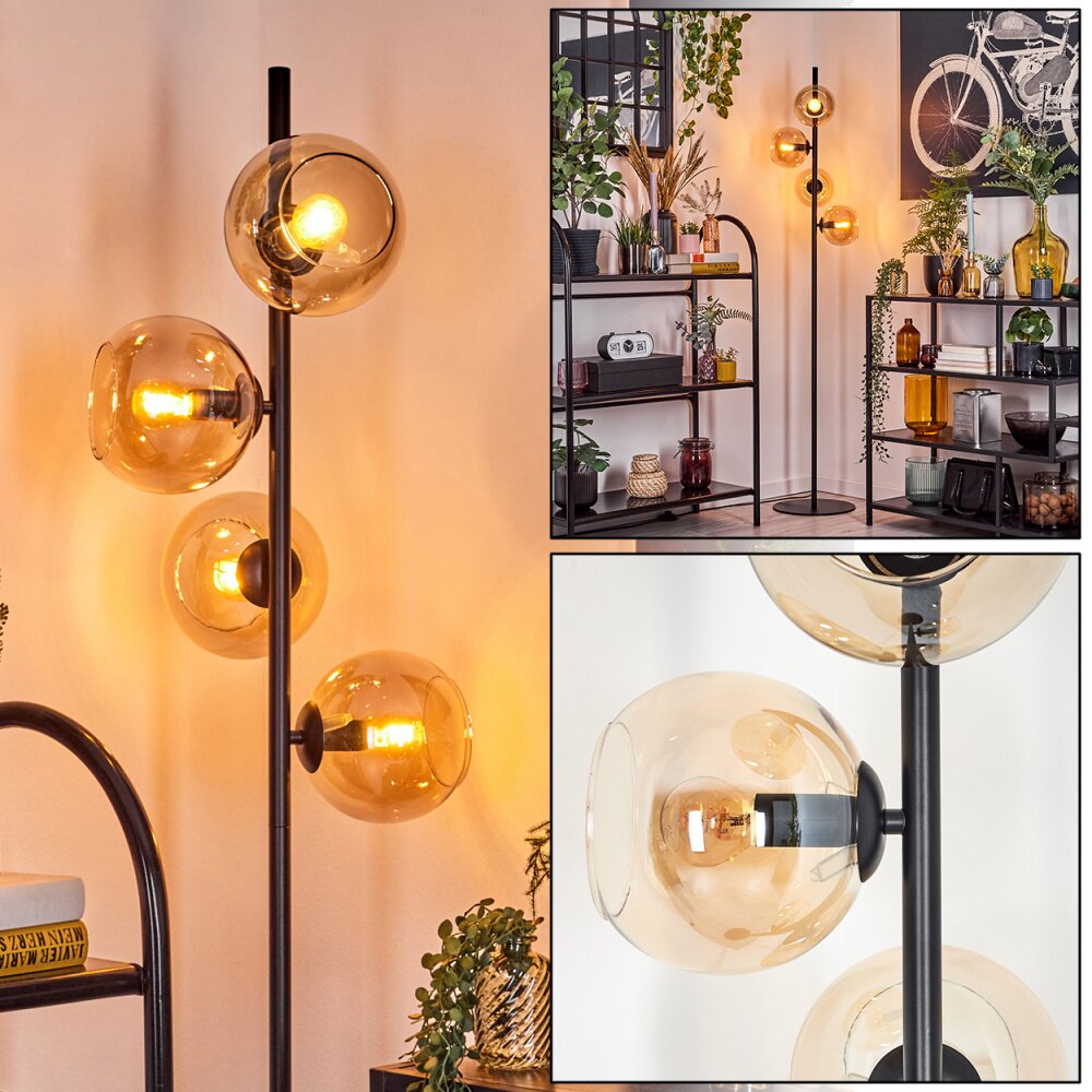Koyoto Lampadaire 31 cm Ambre, 4 lumières main product photo