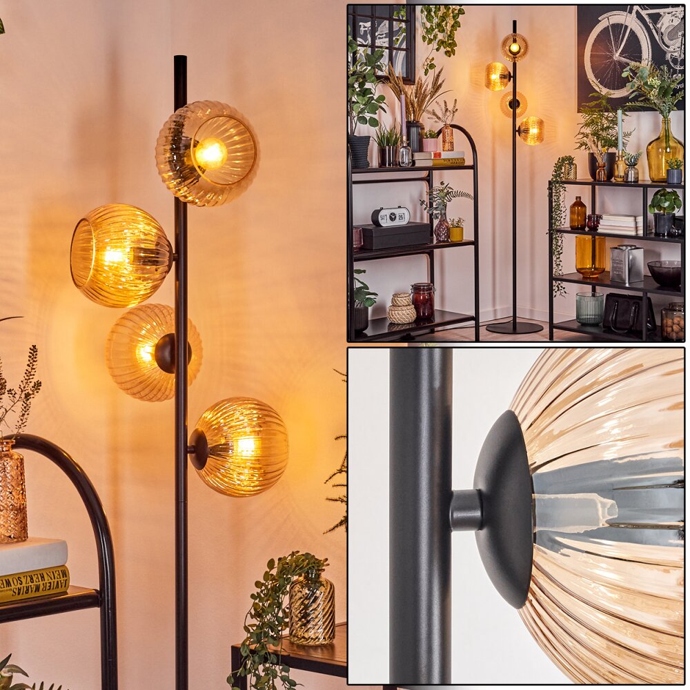 Koyoto Lampadaire 31 cm Ambre, 4 lumières main product photo