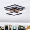 Bealo Plafonnier LED Couleur bois, Noir, 1 lumière