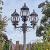 Lentua Réverbère, Eclairage de chemin Noir, Argenté, 3 lumières
