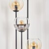 Koyoto Lampadaire 30 cm Bois clair, Noir, 4 lumières