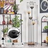 Koyoto Lampadaire 30 cm Bois clair, Noir, 4 lumières