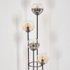 Koyoto Lampadaire 30 cm Bois clair, Noir, 4 lumières