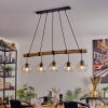 Ripoll Suspension, Boule lumineuse, Suspension Écru, Noir, 5 lumières