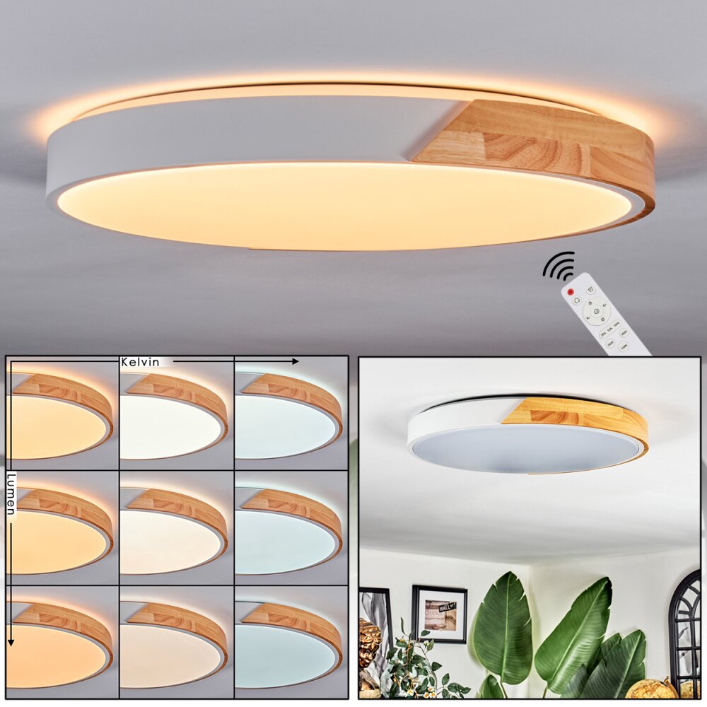 Cadaixo Plafonnier, Panel LED Blanc, 1 lumière, Télécommandes main product photo