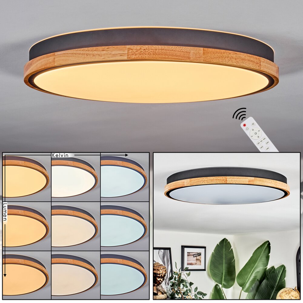 Cadaixo Plafonnier, Panel LED Blanc, 1 lumière, Télécommandes main product photo