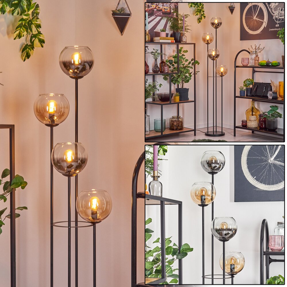 Koyoto Lampadaire 30 cm Ambre, Clair, Fumé, 4 lumières main product photo
