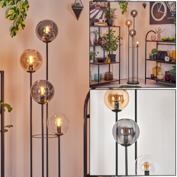 Gastor Lampadaire 30 cm Ambre, Clair, Fumé, 4 lumières