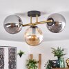 Gastor Plafonnier, Boule lumineuse 42 cm Or, Noir, 3 lumières