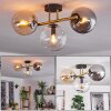 Gastor Plafonnier, Boule lumineuse 42 cm Or, Noir, 3 lumières