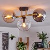 Gastor Plafonnier, Boule lumineuse 42 cm Or, Noir, 3 lumières