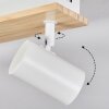Gesteira Plafonnier, Spot de plafond Bois clair, Blanc, 3 lumières