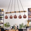 Ripoll Suspension, Boule lumineuse, Suspension Écru, Noir, 5 lumières