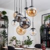 Gastor Suspension, Boule lumineuse, Suspension Ambre, Clair, Fumé, 8 lumières