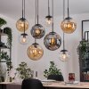 Gastor Suspension, Boule lumineuse, Suspension Ambre, Clair, Fumé, 8 lumières