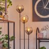 Koyoto Lampadaire 30 cm Bois foncé, Noir, 3 lumières