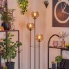 Koyoto Lampadaire 25 cm Bois clair, Noir, 3 lumières