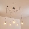 Suspension Tenna Gris, 5 lumières