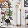 Gastor Lampadaire 30 cm Bois clair, Noir, 3 lumières