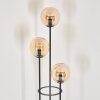 Gastor Lampadaire 30 cm Bois clair, Noir, 3 lumières