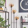 Gastor Lampadaire 30 cm Bois clair, Noir, 3 lumières
