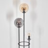 Gastor Lampadaire 30 cm Bois clair, Noir, 3 lumières