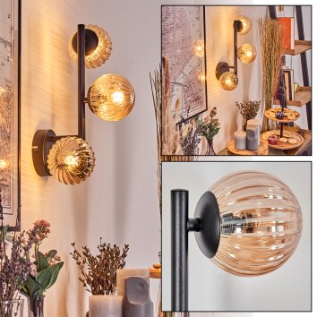 Chehalis Boule lumineuse, Applique murale Ambre, 3 lumières Chehalis Boule lumineuse, Applique murale Ambre, 3 lumières