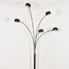 Nikkala Lampadaire Marbre, Noir, 5 lumières