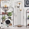Koyoto Lampadaire 30 cm Bois clair, Noir, 3 lumières