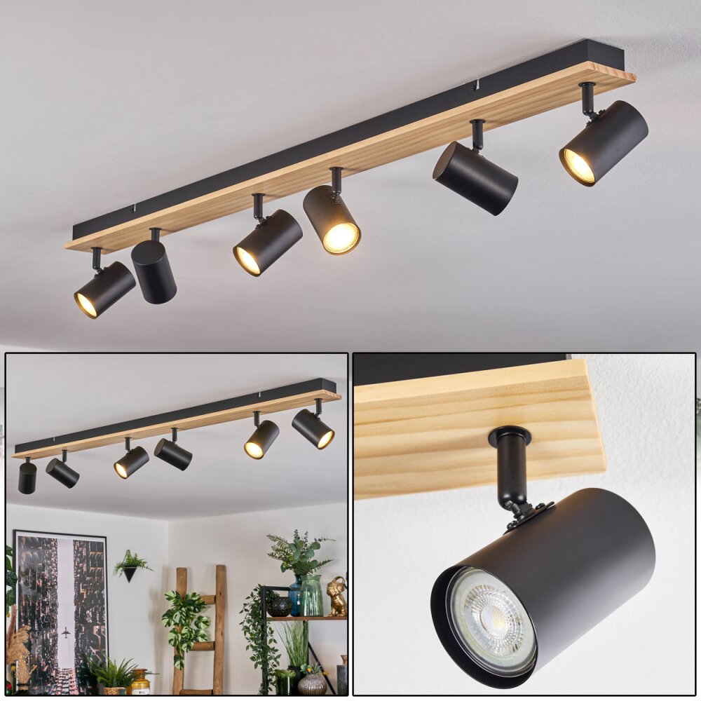 Gesteira Plafonnier, Spot de plafond Écru, Noir, 6 lumières main product photo