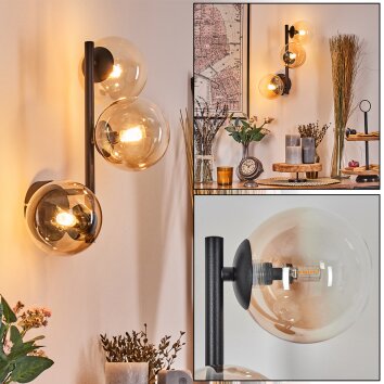 Chehalis Boule lumineuse, Applique murale Ambre, Clair, 3 lumières